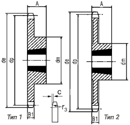 Звездочка для однорядной цепи 08B-1 (1/2"x5/16") Taper Bush